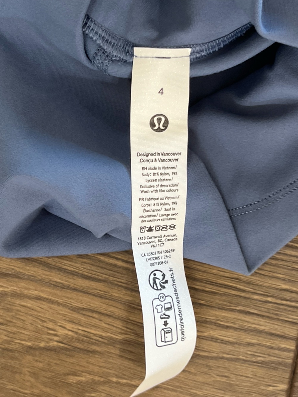 Lululemon Align High-Rise Short 8" Washed Denim Size 4 NWT - Picture 5 of 5